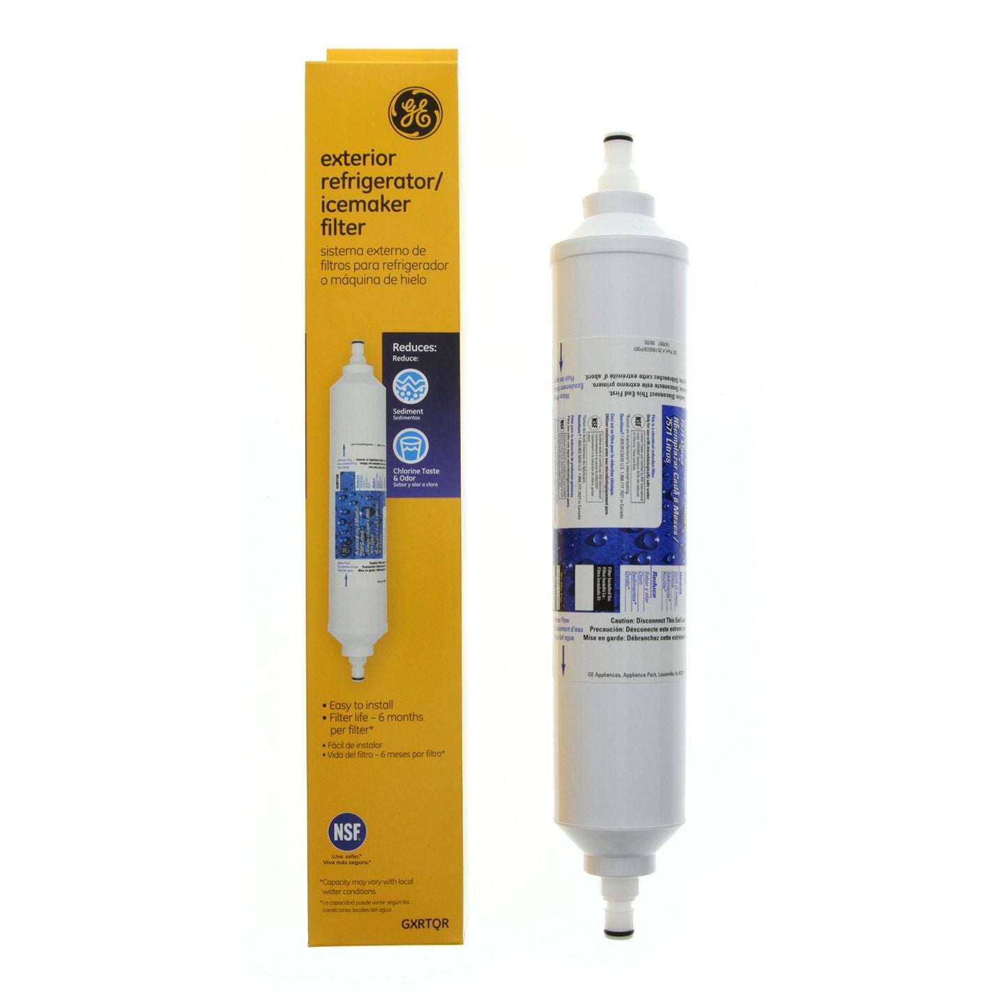 GXRTQR GE SmartWater Inline Filter Replacement Cartridge