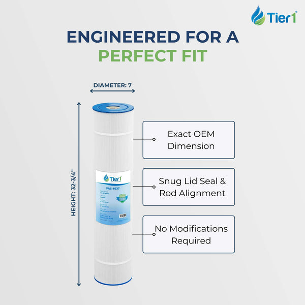 Tier1 Pool Filter for Hayward C5025 -Washable Trilobal Dirt-Lock Pleats - Pool and Spa Filters - 48.12 - DiscountFilterStore.com