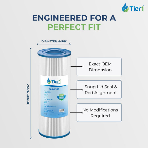 Tier1 Spa Filter for Thermo Spas FL1009 -Washable Trilobal Dirt-Lock Pleats - Pool and Spa Filters - 11.74 - DiscountFilterStore.com