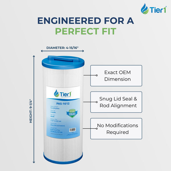 Tier1 Spa Filter for Waterway Teleweir 35 SF -Washable Trilobal Dirt-Lock Pleats - Pool and Spa Filters - 17.44 - DiscountFilterStore.com