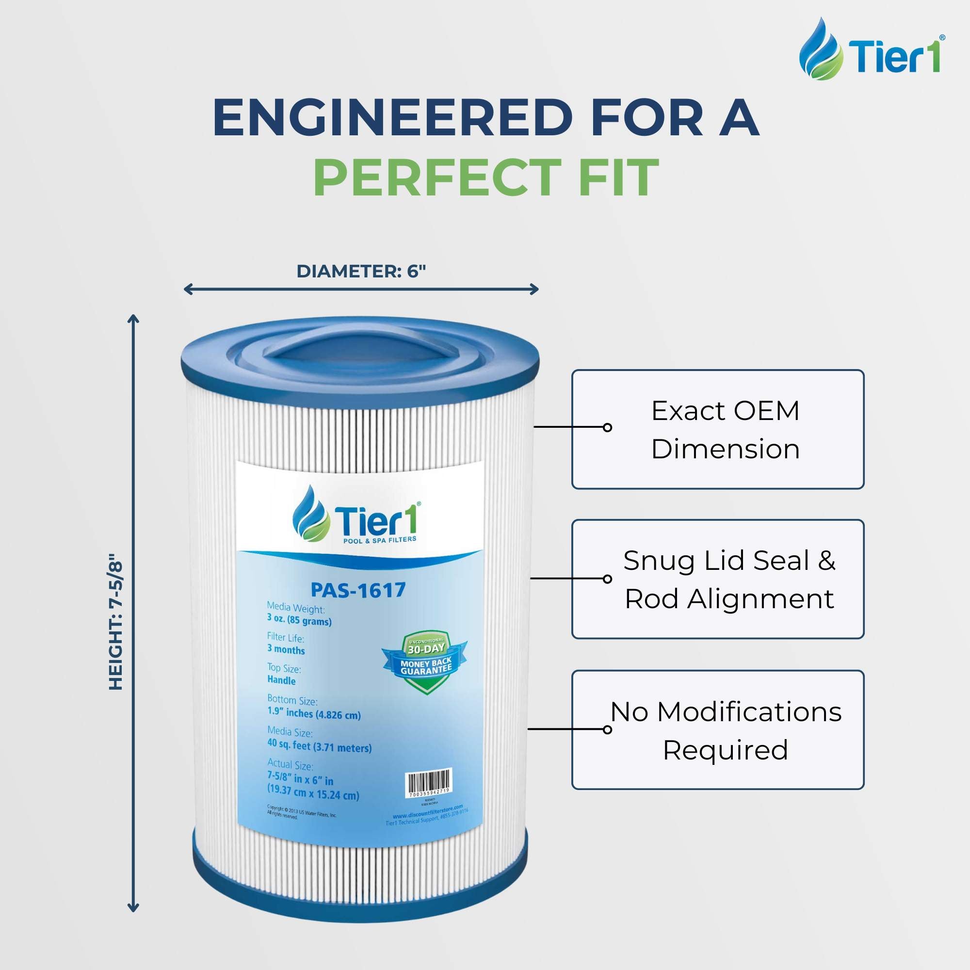 7-5/8 x 6 Inch Tier1 Brand Replacement For Waterway 817-0050