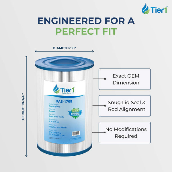 Tier1 Pool Filter for PLEATCO-PCD50 -Washable Trilobal Dirt-Lock Pleats - Pool and Spa Filters - 28.61 - DiscountFilterStore.com