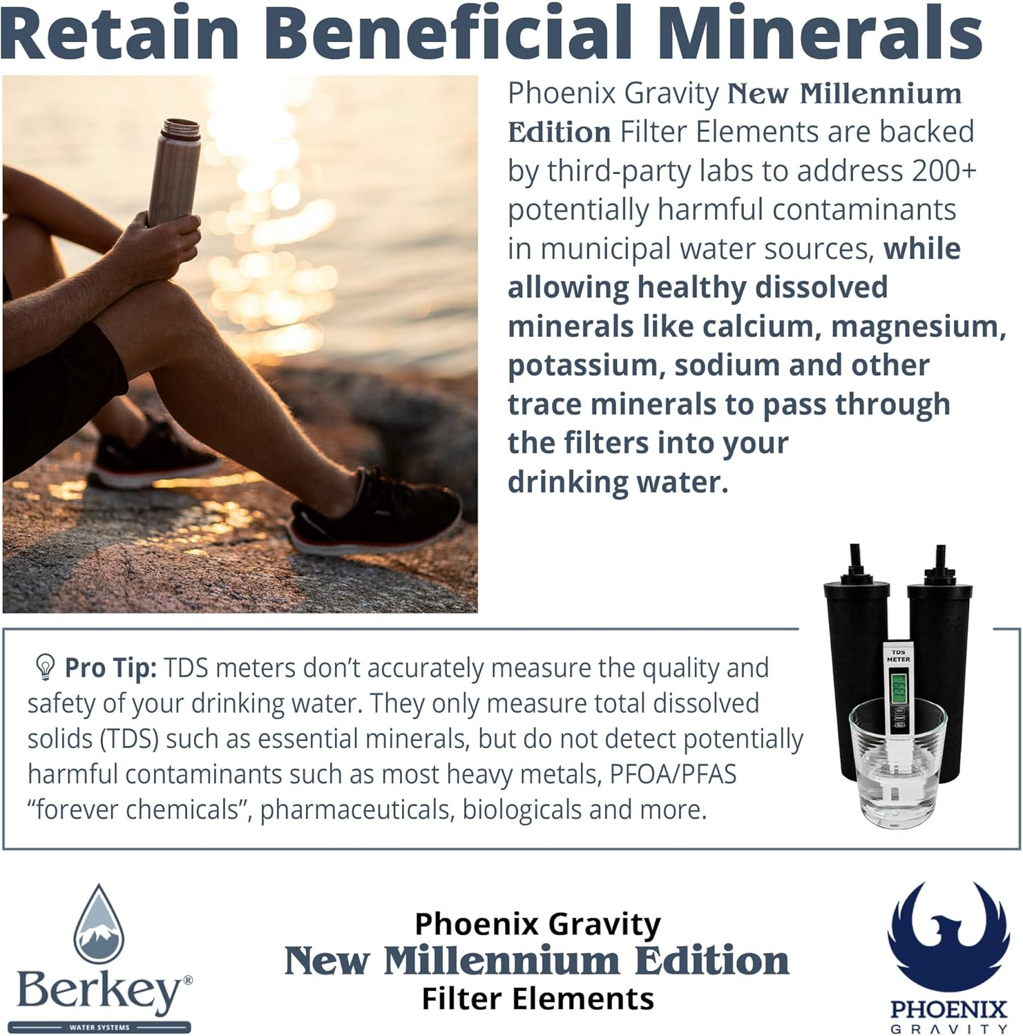 Phoenix Gravity New Millennium Edition PGF9-2 Water Filter Elements (Set of 2)