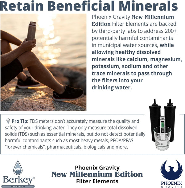 Phoenix Gravity New Millennium Edition PGF9-2 Water Filter Elements (Set of 2)