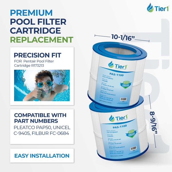 Tier1 Pool Filter for Pentair R173213 -Washable Trilobal Dirt-Lock Pleats - Pool and Spa Filters - 36.05 - DiscountFilterStore.com