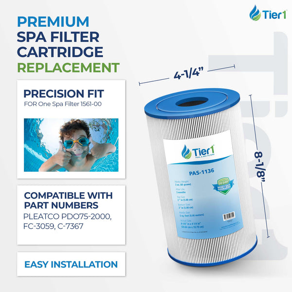 Tier1 Pool Filter for 58600, 59900 & F18 -Washable Trilobal Dirt-Lock Pleats - Pool and Spa Filters - 9.16 - DiscountFilterStore.com