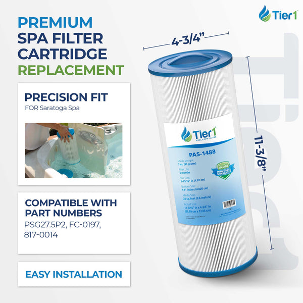 Tier1 Spa Filter for Saratoga Spa -Washable Trilobal Dirt-Lock Pleats - Pool and Spa Filters - 16.54 - DiscountFilterStore.com