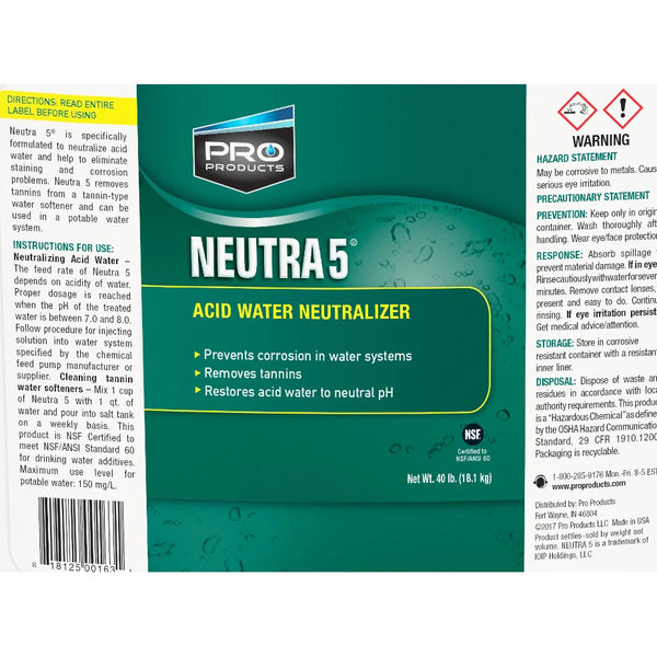 Pro Products Neutra 5 Acid Water Neutralizer (40 lb pail, # SA40L) - Parts and Accessories - 96.88 - DiscountFilterStore.com