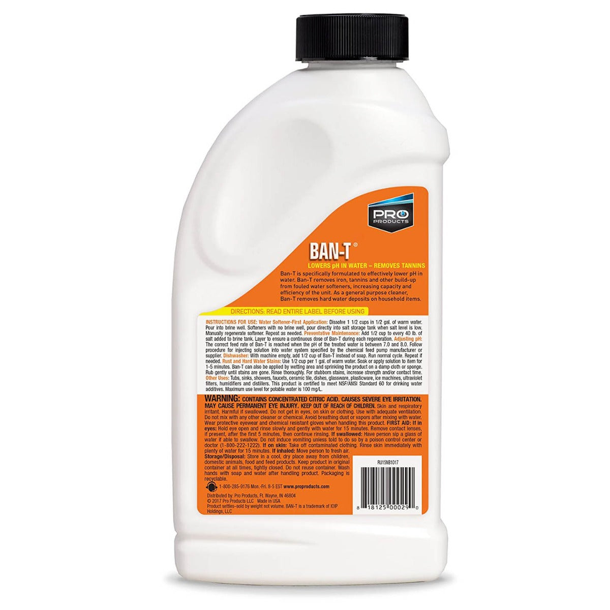 RU15N Pro Products Ban T Alkaline Water Neutralizer and Cleaner