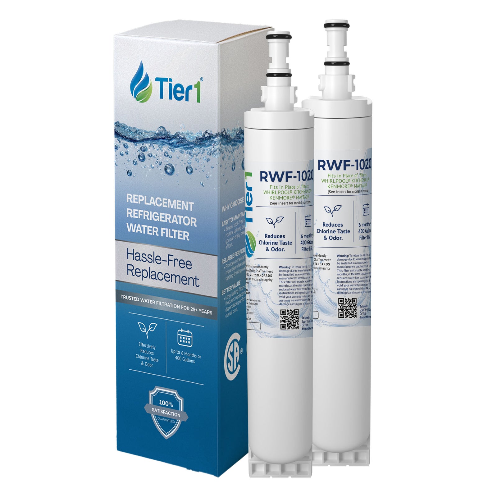 4396508/4396510 Whirlpool Comparable Refrigerator Water Filter Replacement By Tier1