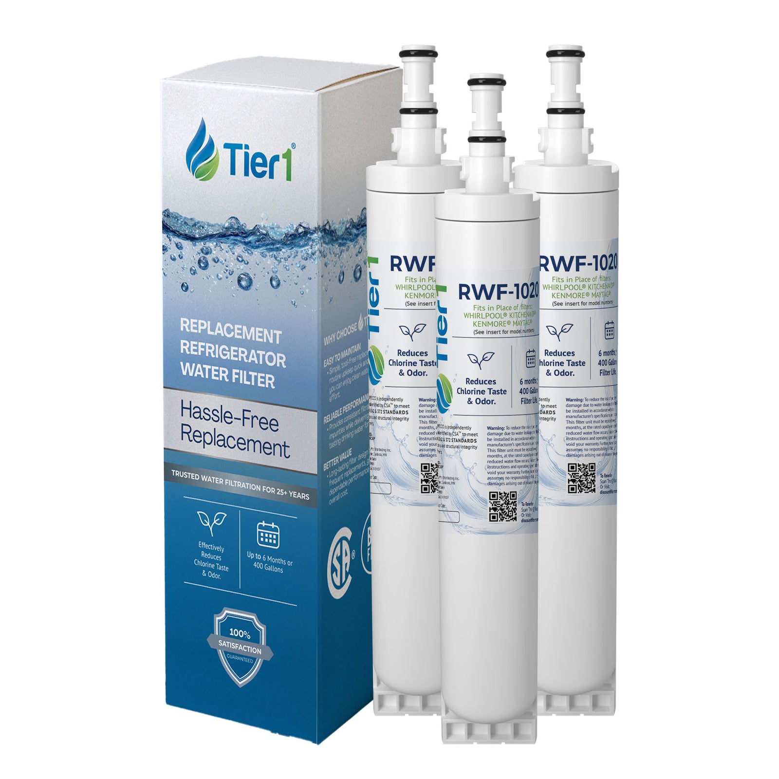 4396508/4396510 Whirlpool Comparable Refrigerator Water Filter Replacement By Tier1