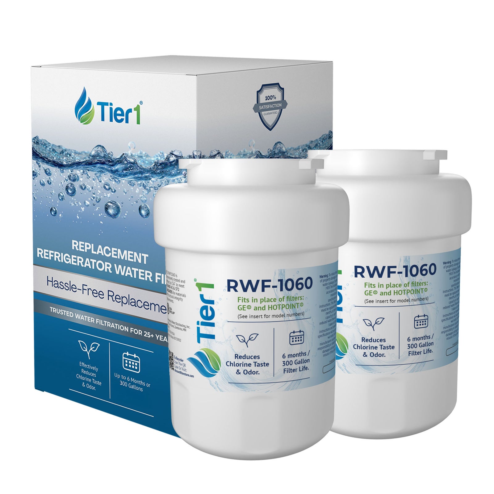 MWF GE SmartWater Refrigerator Water Filter Replacement by Tier1