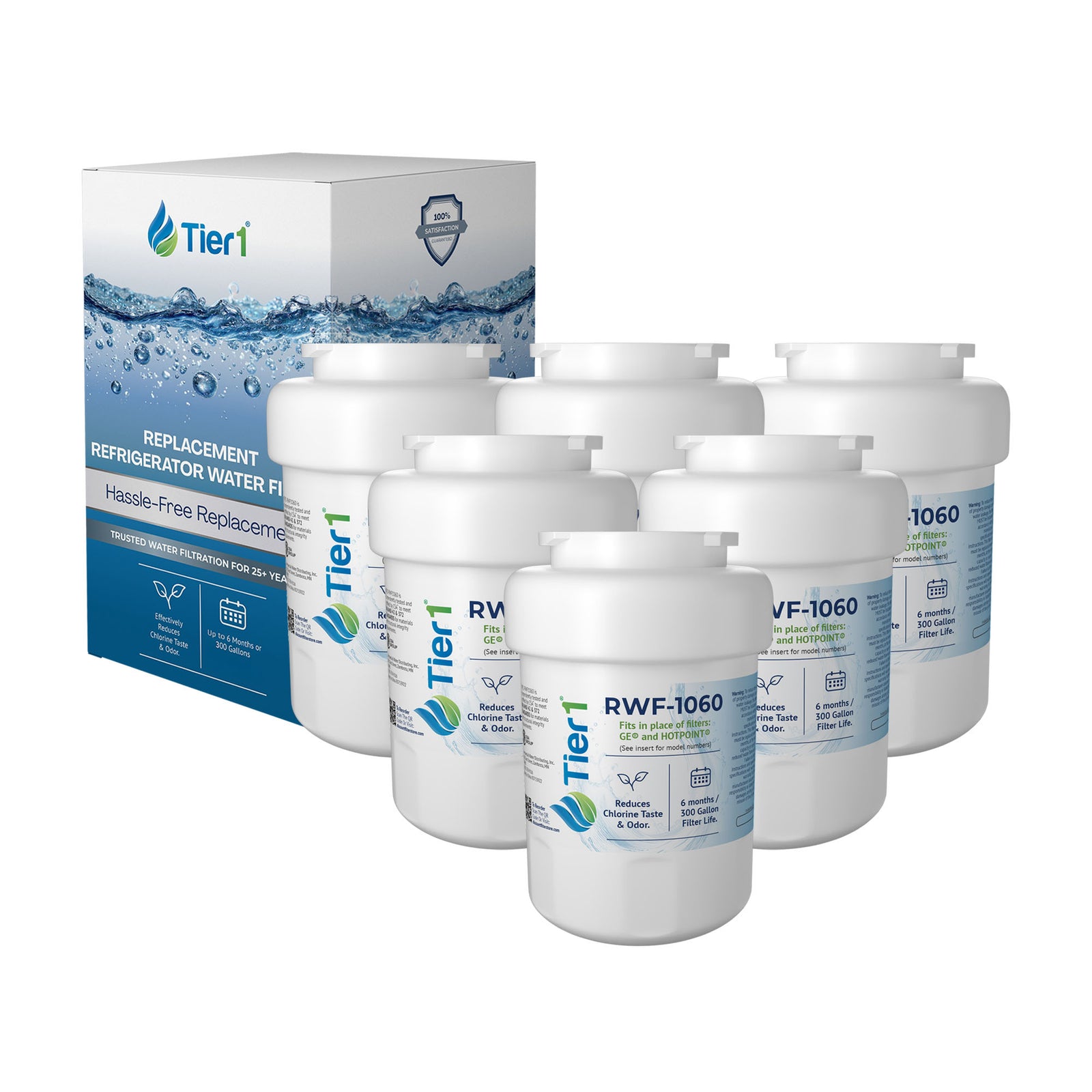 MWF GE SmartWater Refrigerator Water Filter Replacement by Tier1