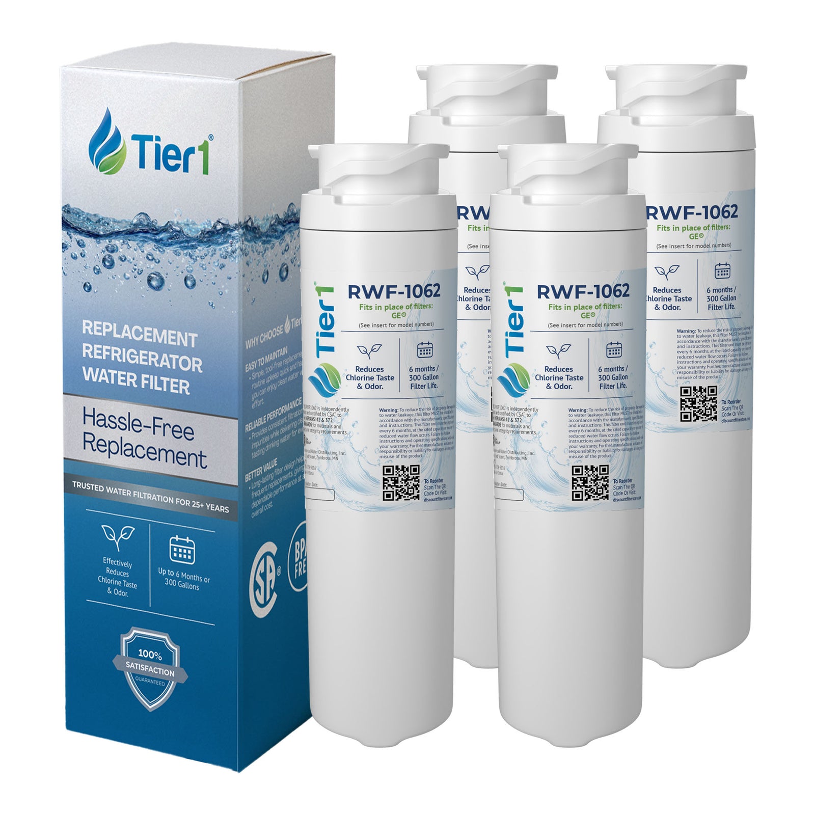 MSWF GE Comparable SmartWater Filter Replacement By Tier1