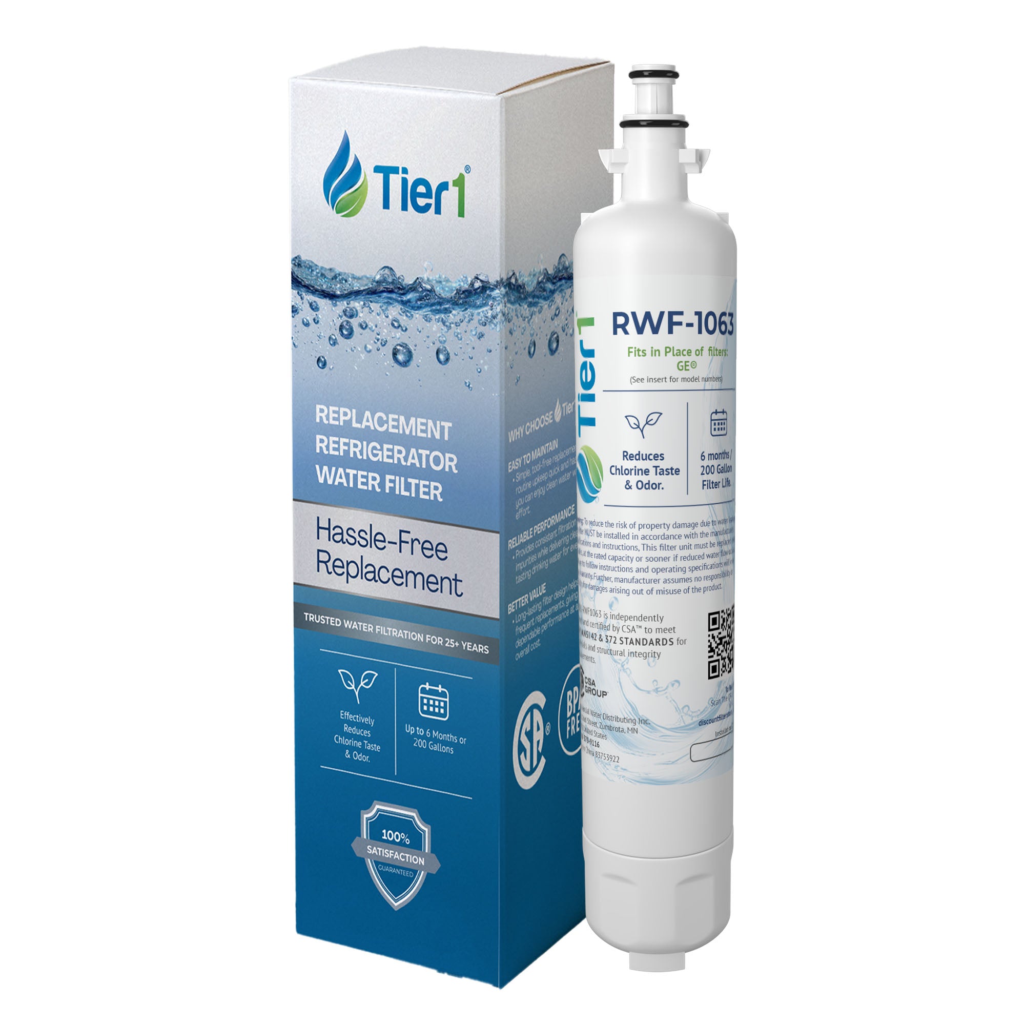 GE RPWF Comparable Refrigerator Water Filter Replacement By Tier1