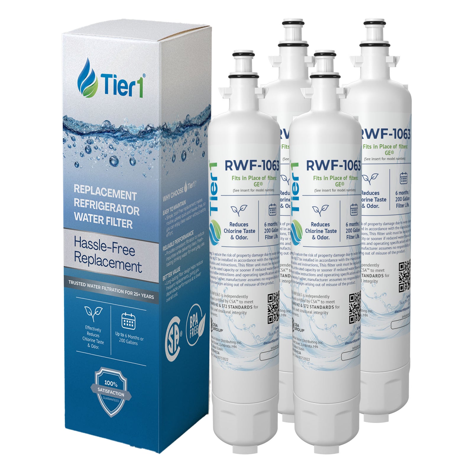 GE RPWF Comparable Refrigerator Water Filter Replacement By Tier1