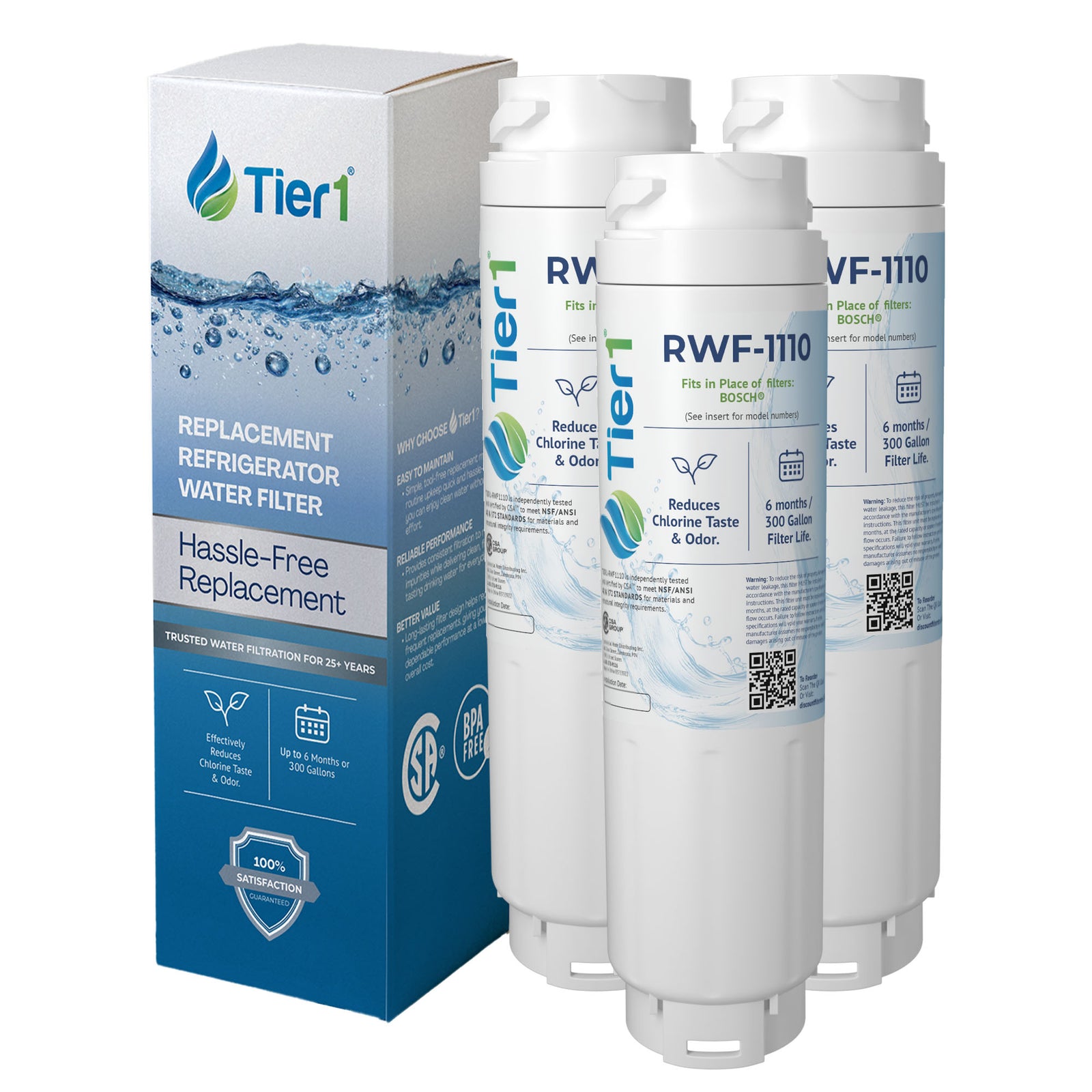 644845 / UltraClarity REPLFLTR10 Bosch Comparable Refrigerator Water Filter Replacement By Tier1