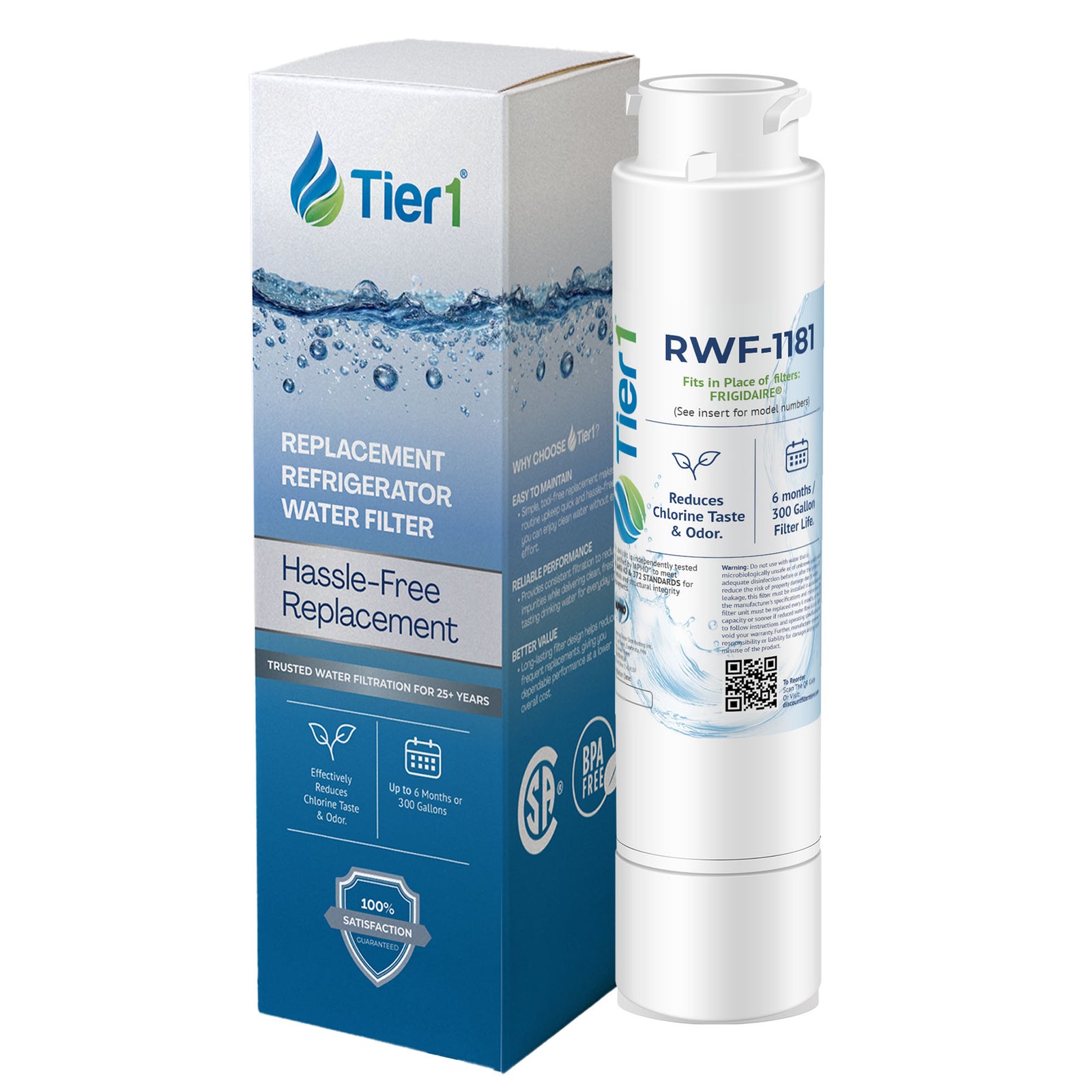 Frigidaire EPTWFU01 PureSource Ultra II  Refrigerator Water Filter Comparable by Tier1