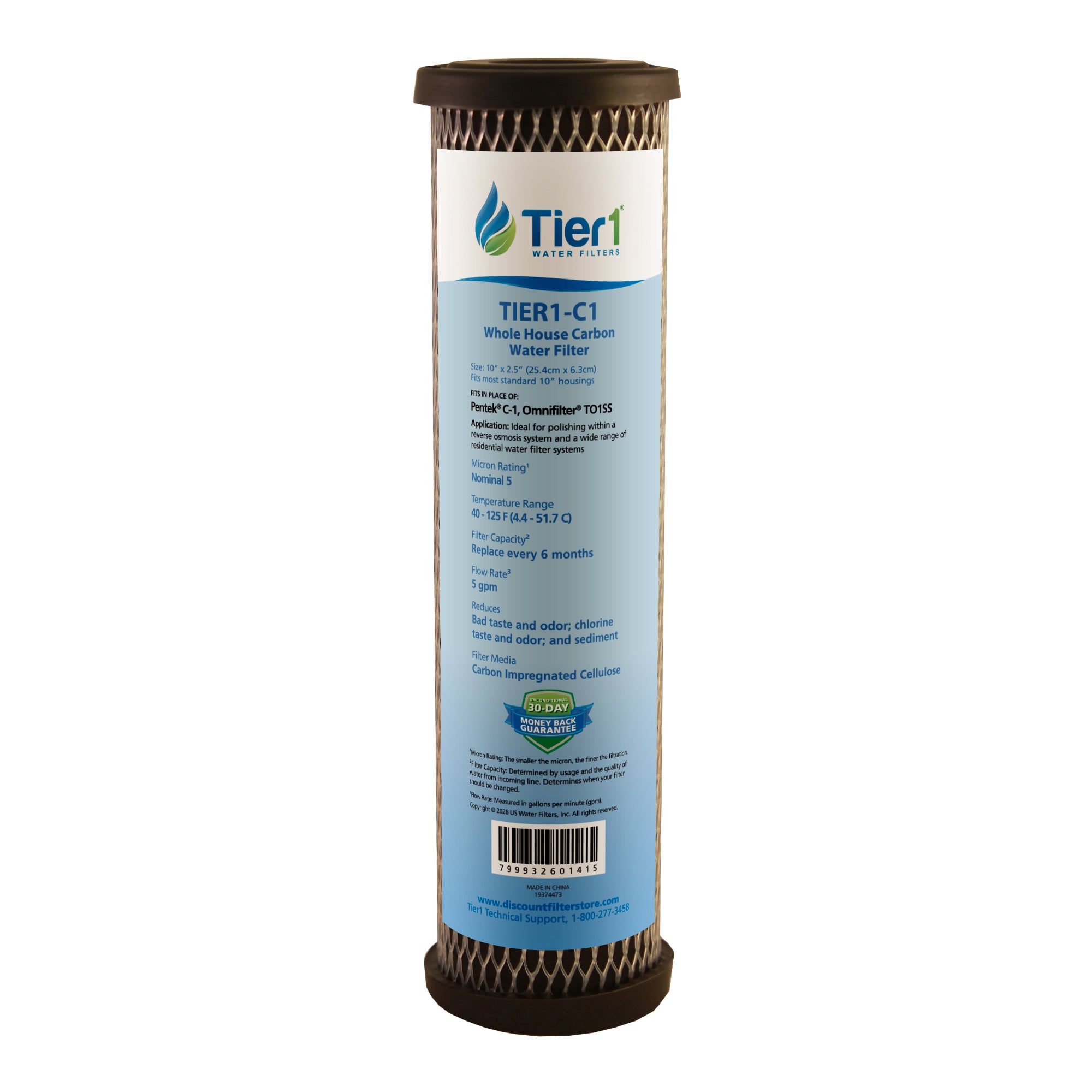 Pentek C1 Comparable Carbon Block Water Filter by Tier1