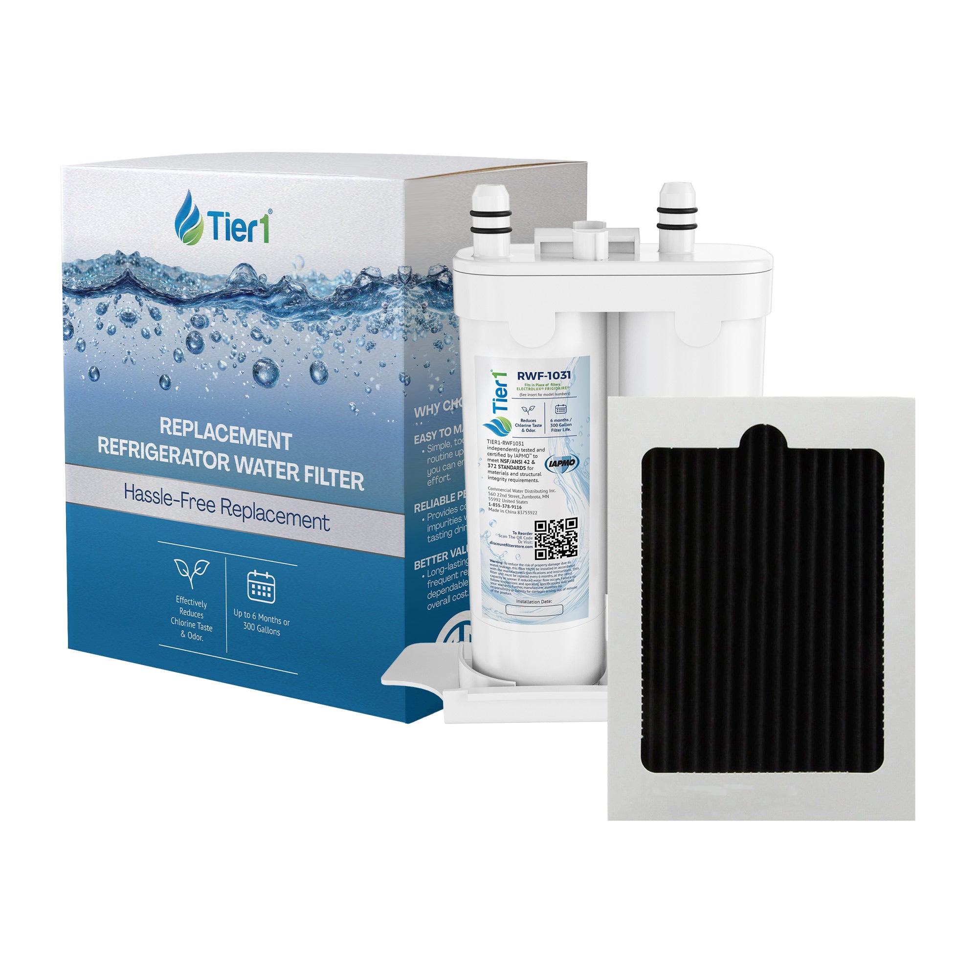 WF2CB Frigidaire and PAULTRA Frigidaire Comparables Refrigerator Water Filter and Air Filter Combo By Tier1
