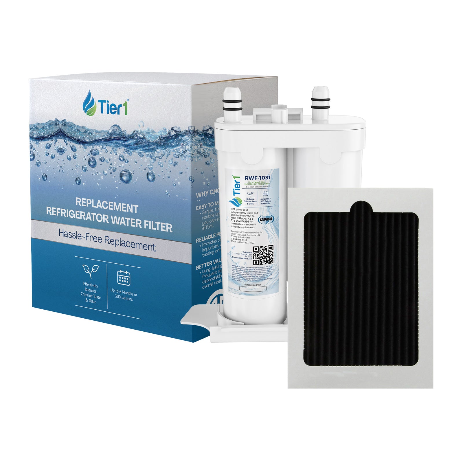 WF2CB Frigidaire and PAULTRA Frigidaire Comparables Refrigerator Water Filter and Air Filter Combo By Tier1