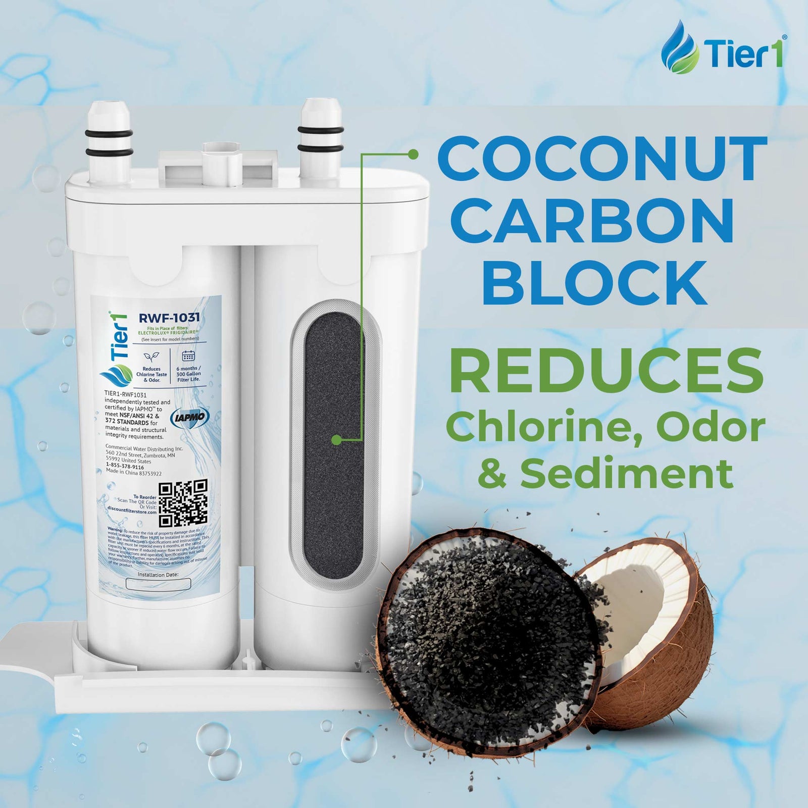 WF2CB Frigidaire PureSource2 Comparable Refrigerator Water Filter Replacement By Tier1 - Refrigerator Filters - 16.6 - DiscountFilterStore.com