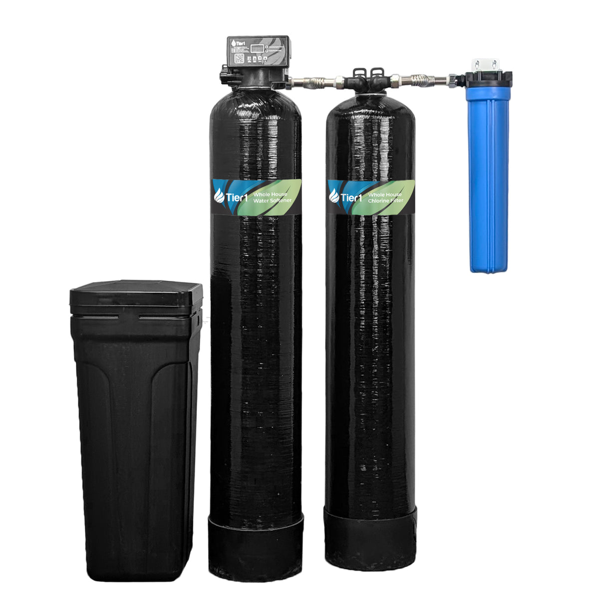 Tier1 48,000 Grain Water Softener & Chlorine Reduction Bundle - Water Softener plus 900,000 Gallons of Clean, Fresh Water - DiscountFilterStore.com