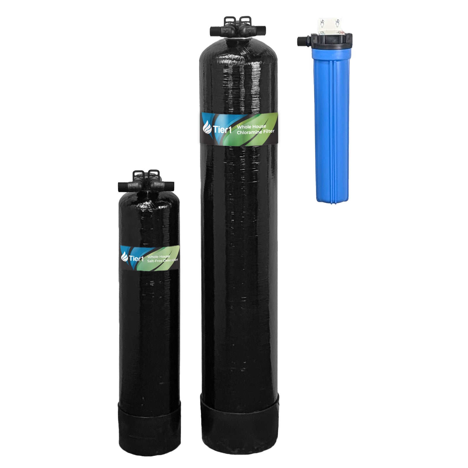 Tier1 Salt-Free Conditioner Bundle with Chloramine Filtration - TAC Scale Prevention plus 900,000 Gallons of Enhanced Performance for Clean, Fresh Water