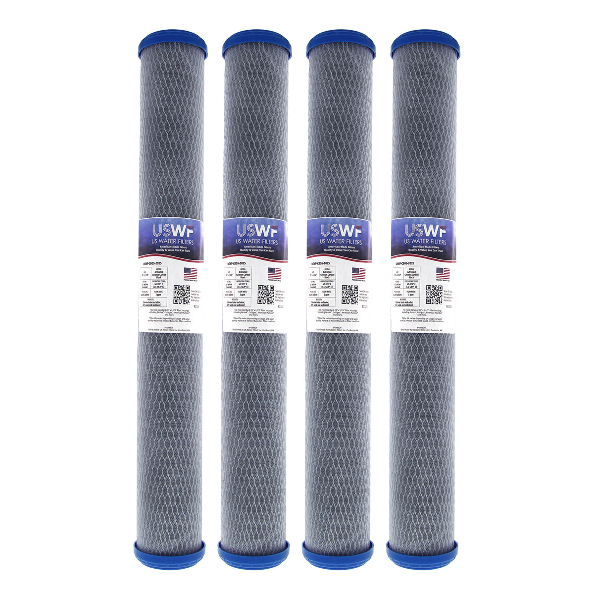 USWF Coconut Carbon Block Filter 0.5 Micron 20"x2.5" - DiscountFilterStore.com