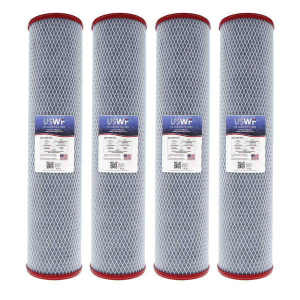 USWF Chloramine Reducing Filter Catalytic Carbon Block 1 Micron 20"x4.5" - Whole House Cartridges - 155.59 - DiscountFilterStore.com
