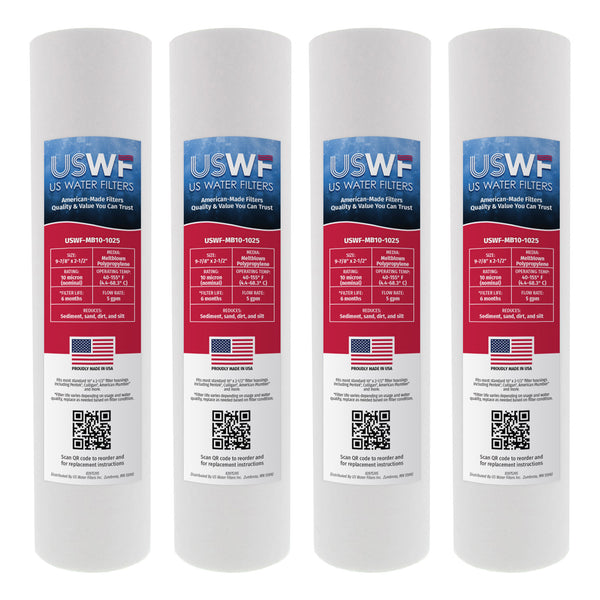 USWF 10 Micron 10"x2.5" Melt Blown Sediment Filter - Whole House Cartridges - 3.73 - DiscountFilterStore.com