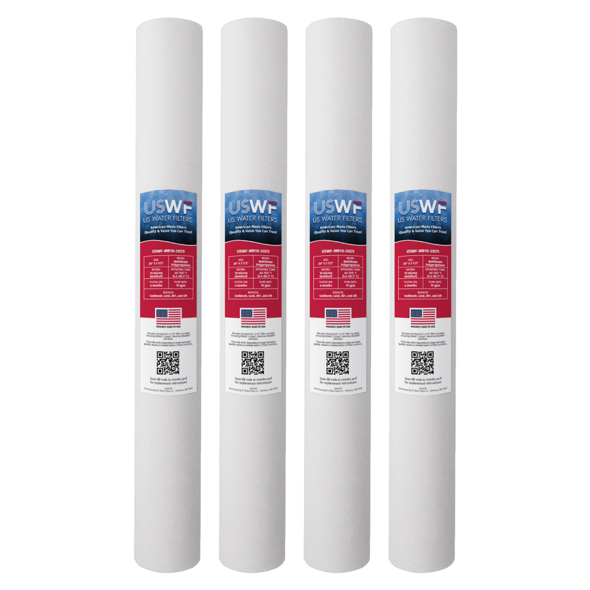 USWF 10 Micron 20"x2.5" Melt Blown Sediment Filter - DiscountFilterStore.com
