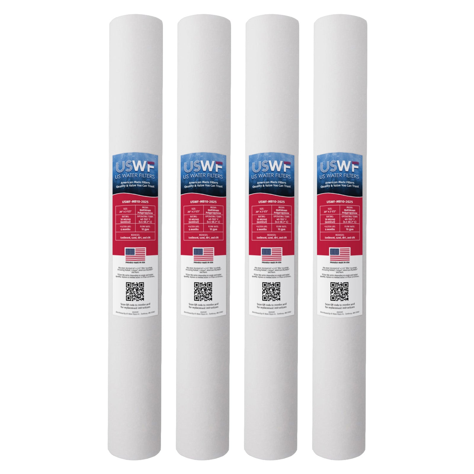 USWF 10 Micron 20"x2.5" Melt Blown Sediment Filter - DiscountFilterStore.com