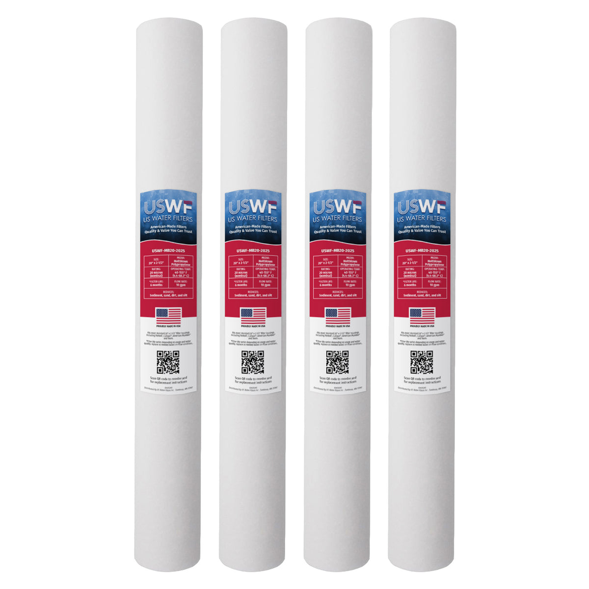 USWF 20 Micron 20"x2.5" Melt Blown Sediment Filter - DiscountFilterStore.com
