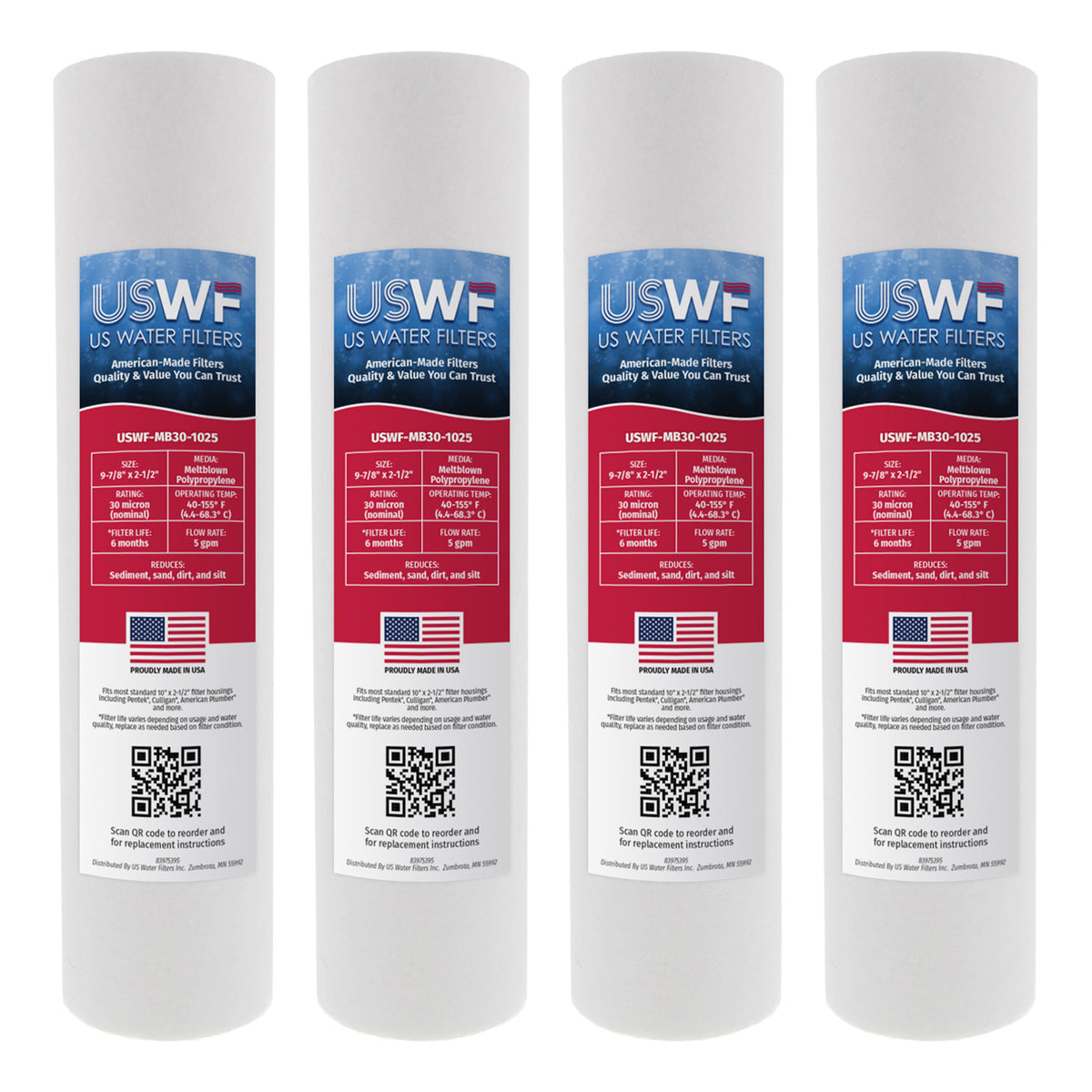 USWF 30 Micron 10"x2.5" Melt Blown Sediment Filter - DiscountFilterStore.com