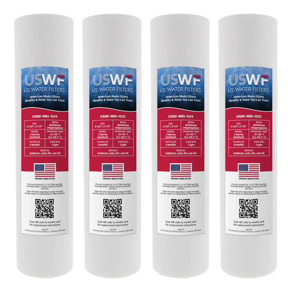 USWF 5 Micron 10"x2.5" Melt Blown Sediment Filter - Whole House Cartridges - 3.4 - DiscountFilterStore.com