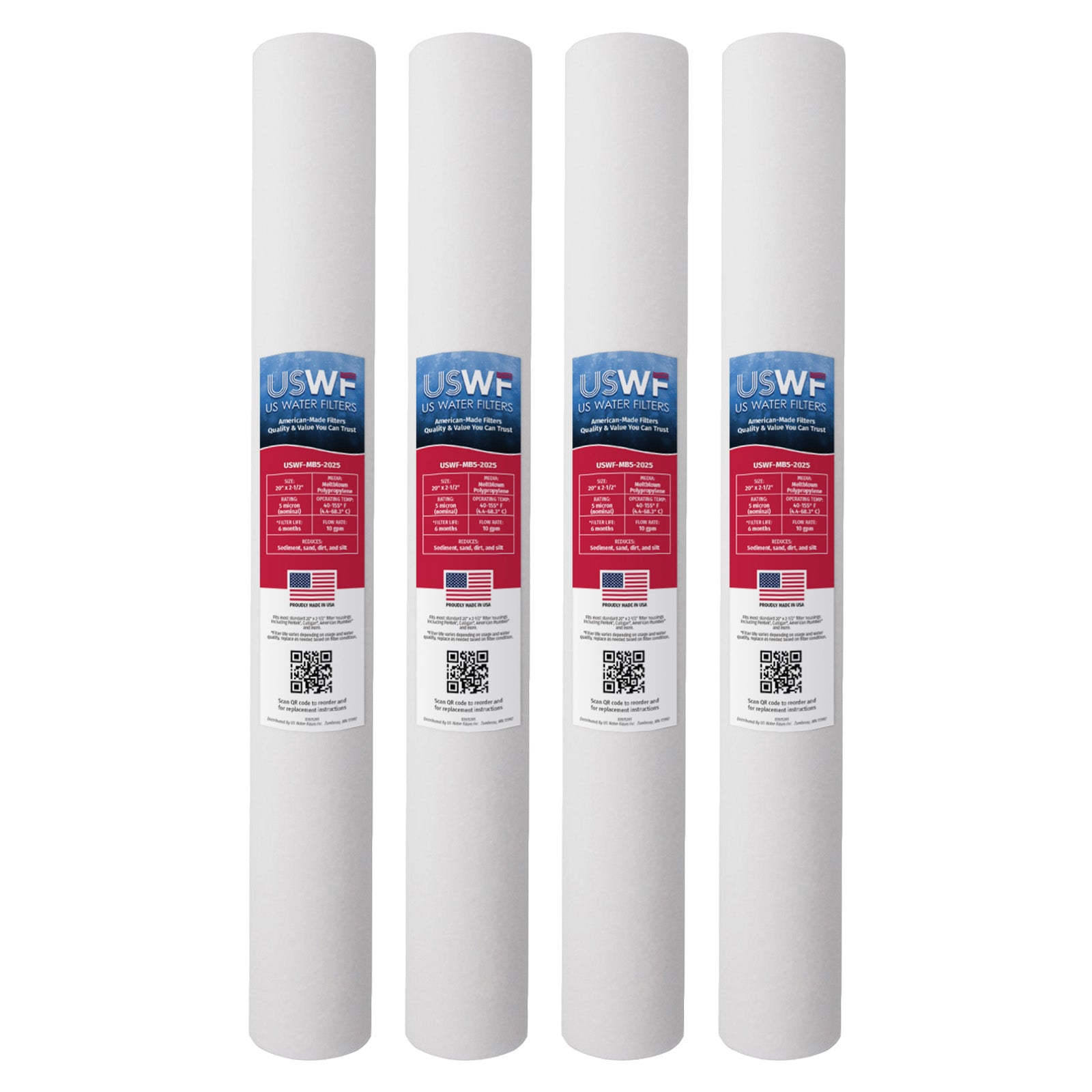 USWF 5 Micron 20"x2.5" Melt Blown Sediment Filter - DiscountFilterStore.com