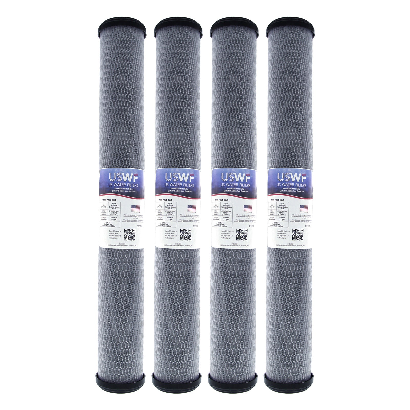 USWF Lead Reducing Carbon Block Filter 0.5 Micron 20"x2.5" - DiscountFilterStore.com