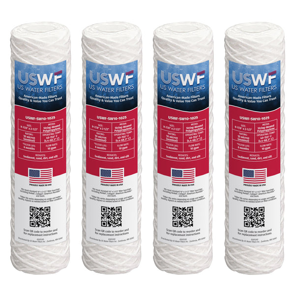 USWF 10 Micron 10"x2.5" String Wound Sediment Filter - Whole House Cartridges - 5.0 - DiscountFilterStore.com