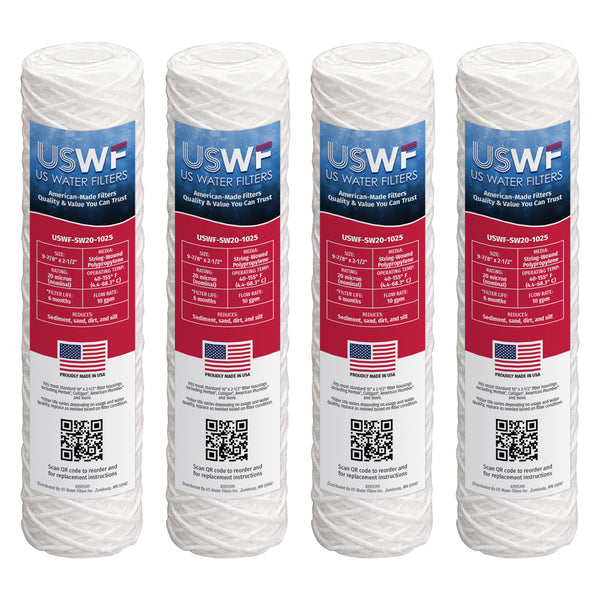 USWF 20 Micron 10"x2.5" String Wound Sediment Filter - Whole House Cartridges - 5.0 - DiscountFilterStore.com