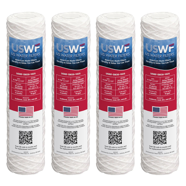 USWF 30 Micron 10"x2.5" String Wound Sediment Filter - Whole House Cartridges - 5.0 - DiscountFilterStore.com