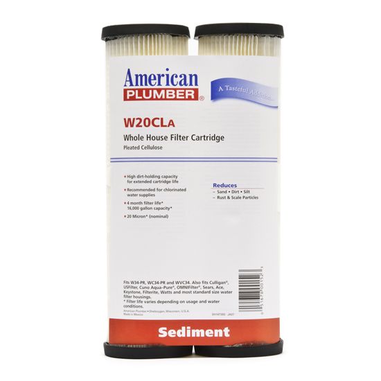 W20CLA American Plumber Whole House Sediment Water Filter Cartridge (2-Pack) - DiscountFilterStore.com