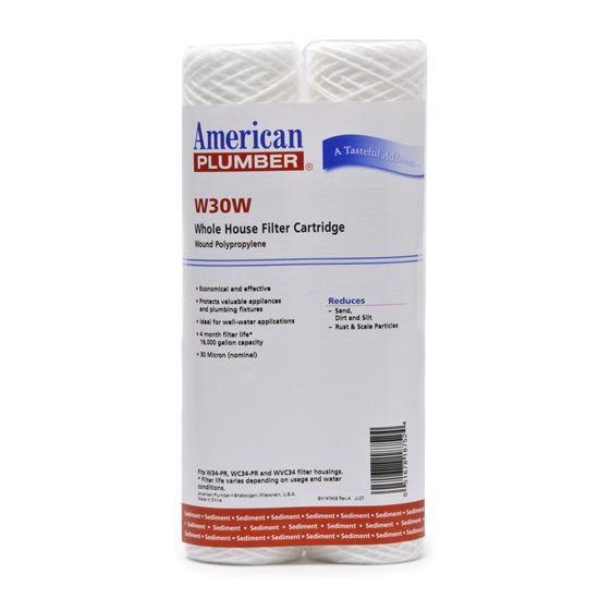 W30W American Plumber Whole House Sediment Filter Cartridge (2-Pack) - DiscountFilterStore.com