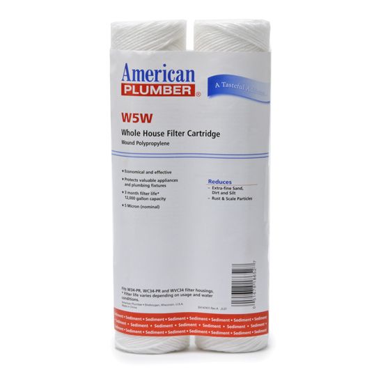 W5W American Plumber Whole House Sediment Filter Cartridge (2-Pack) - Whole House Cartridges - 15.16 - DiscountFilterStore.com