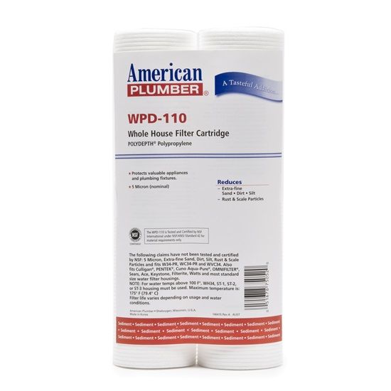 WPD-110 American Plumber Whole House Sediment Filter Cartridge (2-Pack) - DiscountFilterStore.com