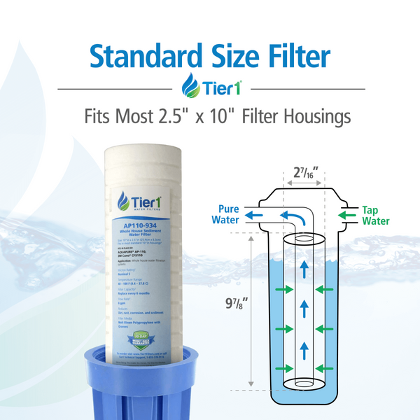 Tier1 AP110 Comparable Whole House Sediment Water Filter - Whole House Cartridges - 5.49 - DiscountFilterStore.com