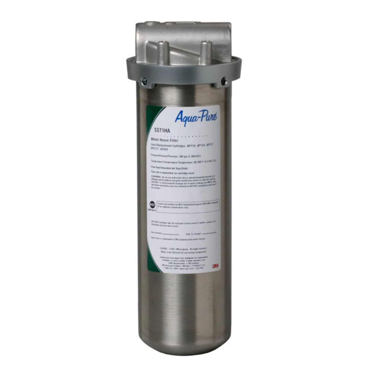 SST1HA 3M Aqua-Pure Stainless Steel Water Filtration System Housing - DiscountFilterStore.com
