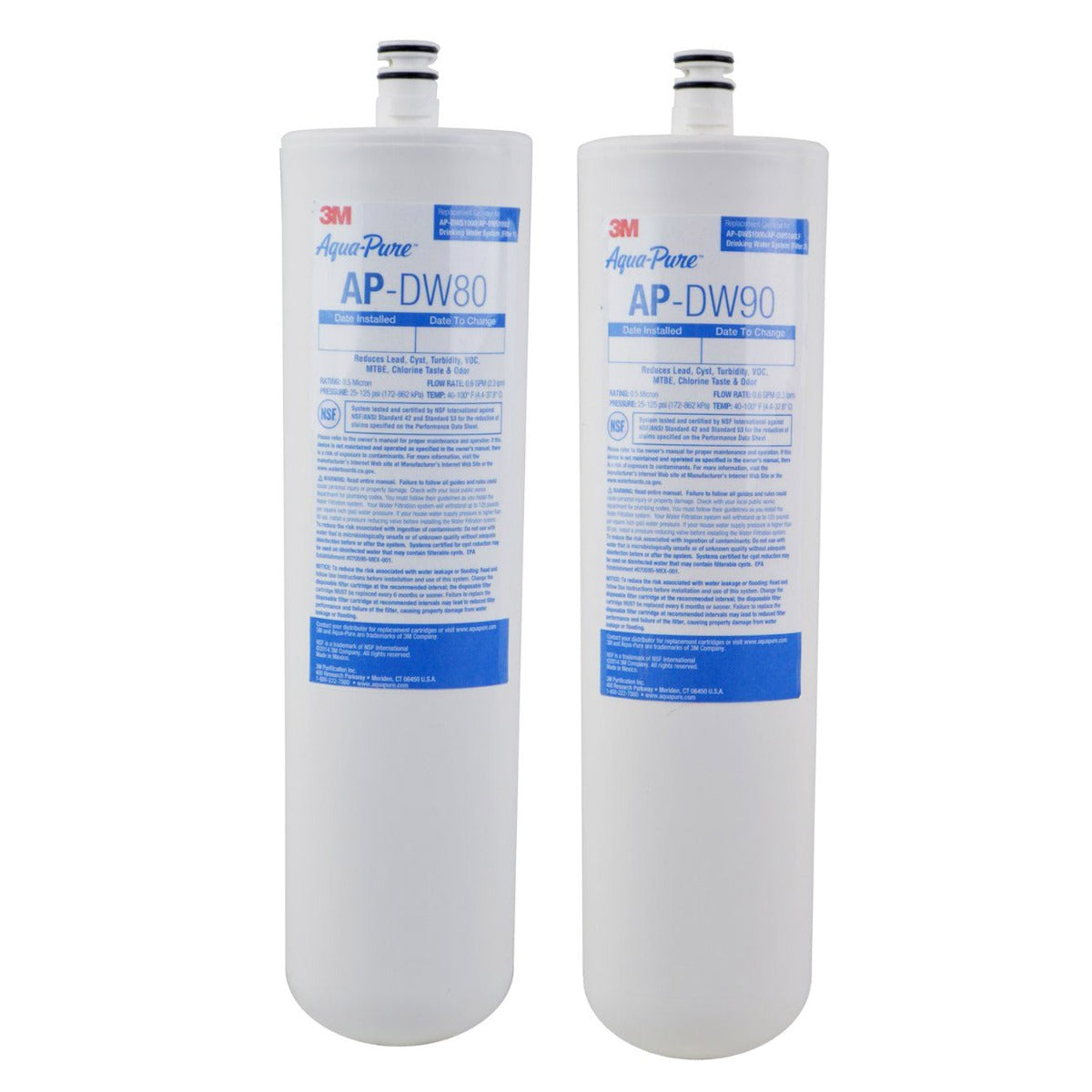 AP-DW80/90 3M Aqua-Pure Under Sink Dedicated Faucet Replacement Water Filter Cartridge Set (2-Pack) - DiscountFilterStore.com