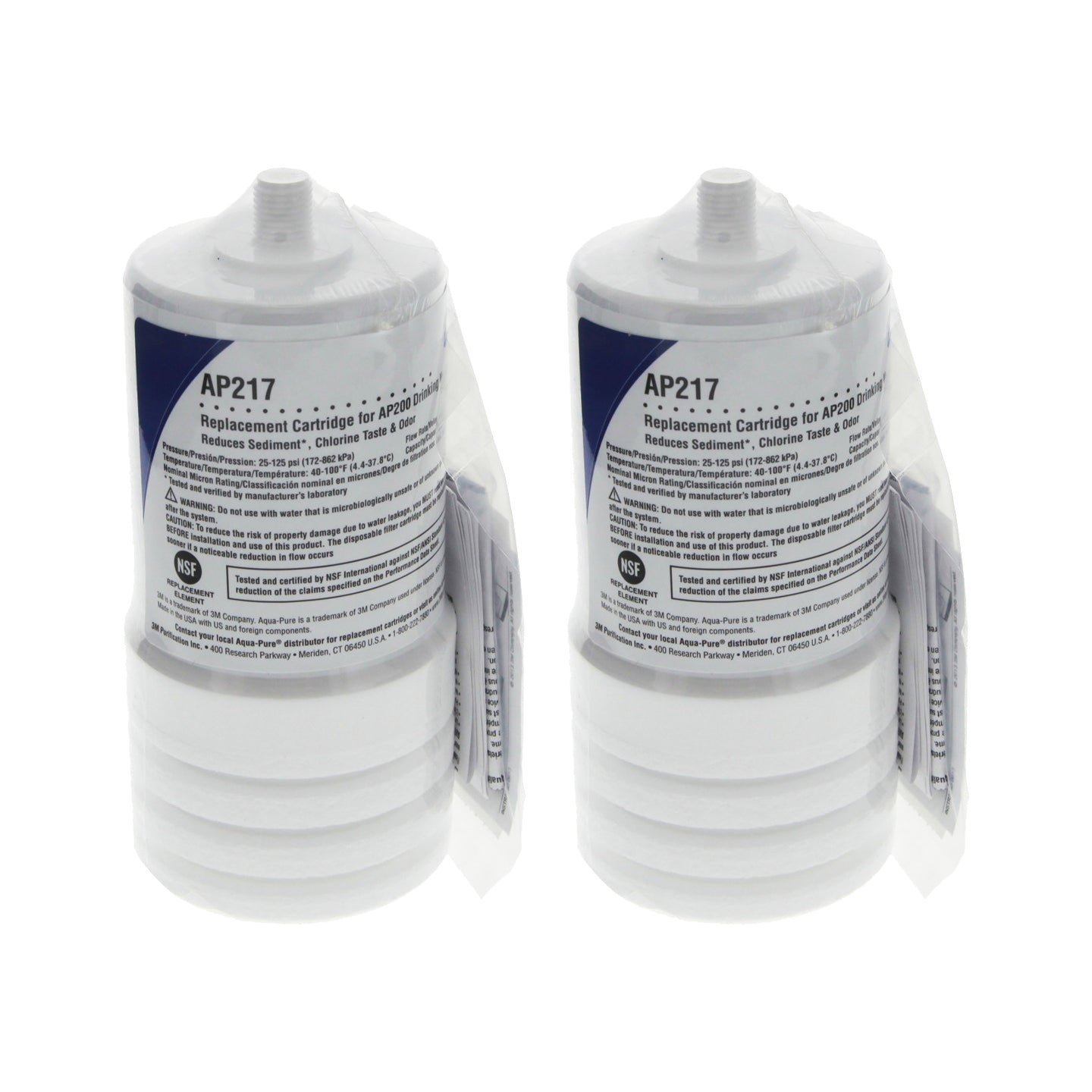 AP217, AP217-2, 5578604 3M Aqua-Pure Under Sink Replacement Water Filter Cartridge Set (2-Pack) - DiscountFilterStore.com