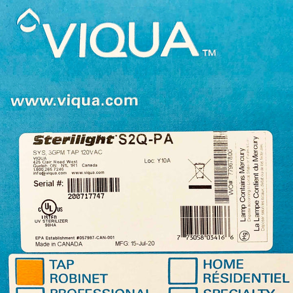 S2Q-PA Viqua Tap Plus UltraViolet Water Sterilization System - Whole House Systems - 429.0 - DiscountFilterStore.com
